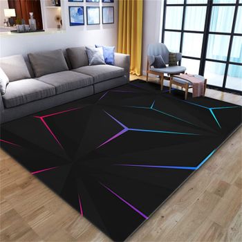 PAJEON Alfombras de Área de Juegos con Sentido Tecnológico Abstracto, Alfombras de Decorativo Resistente, 70 x 140 cm Felpudo de Decorativo - para Suelos de Pasillos