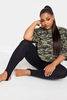 yours leggings negros acanalados con estribo mujer curvy y tallas grandes yours