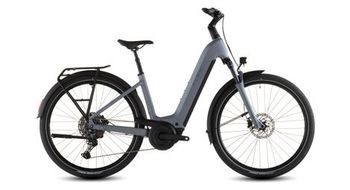Cube touring hybrid pro 800 easy entry bicicleta trekking electrica shimano cues 11s 800 wh 700 mm gris perla 2026