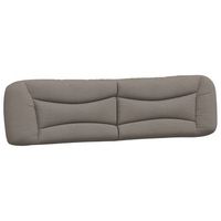 cabecero de cama acolchado hvar tela gris taupe 200 cm vidaxl