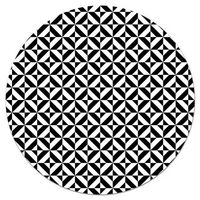 panorama alfombra vinilica geometria redonda negro 190x190 cm