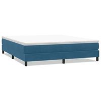 cama box spring sin colchon terciopelo azul oscuro 180x220 cm