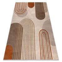 alfombra arcana 2162 crema  naranja geometrica moderna 80x150 cm