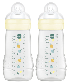 MAM Biberón Easy Active Flujo Medio Neutro Brillante 2-4m 270 ml 2 uds