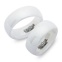 alianzas ceramica blanca 8mm pulida