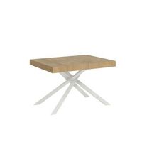 mesa extensible 90x130390 cm karida roble natural patas blanca
