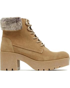 de MARILA BOTIN MUJER CON PLATAFORMA Y CORDONES EN SERRAJE STORM ARENA CUERO
