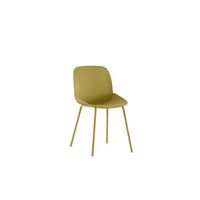 eva - silla de polipropileno color mostaza 4 piezas