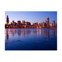 papel pintado 3d - icy downtown chicago 300x231 cm
