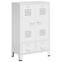 armario 35x67x107 cm acero - blanco