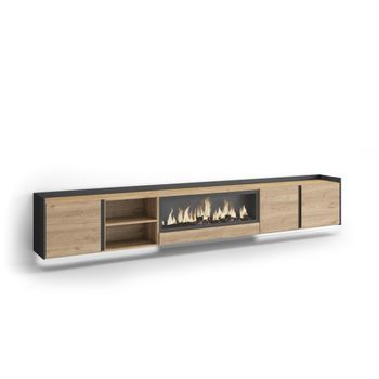 Mueble Tv, Televisión, Muebles De Salón, Almacenaje, 315x50x35 Cm, Para Tv Hasta 80