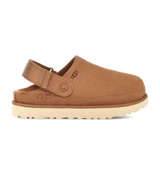 UGG para mujer. 1138252 Zuecos de Piel Goldenstar marrón (37), Plano, Velcro, Casual