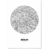 panorama carton pluma mapa circulo de berlin 70 x 100 cm  impreso en carton pluma de alta calidad  cuadros decoracion salon  cuadros para
