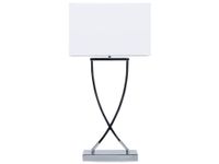 lampara de mesa  metal blanco