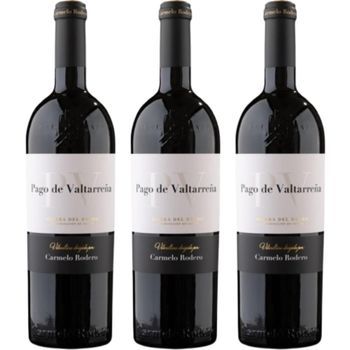 Carmelo Rodero Pago De Valtarreña, Vino Tinto Español De Cosecha 75 Cl 15 % Pack 3 Botellas