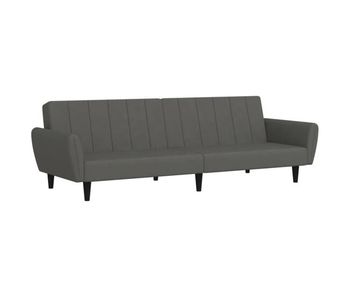 Vidaxl sofá cama de 2 plazas terciopelo gris oscuro