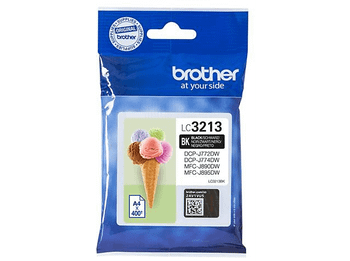 Cartucho de tinta - Brother LC-3213BK, 400 Páginas, Negro