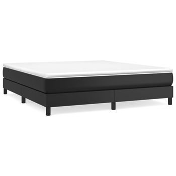 Cama Tapizada 203x180x25 Cm Vinilo - Negro