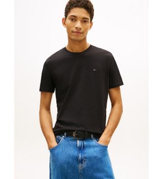 Tommy Jeans para hombre. DM0DM21579 Set de 3 camisetas de punto con logo negro (XXL), Casual, Algodón, Manga corta