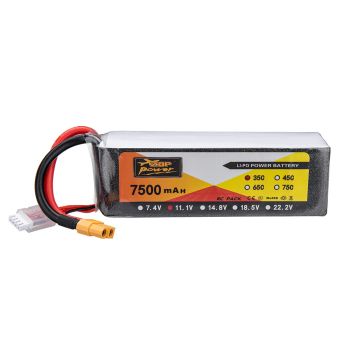 Batería ZOP Power 11.1V 7500mAh 35C 3S LiPo con conector XT60 para dron RC