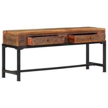 Mueble De Tv Madera Maciza Reciclada 110x30x46 Cm