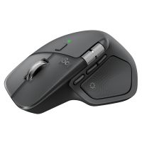 raton logitech mx master 4 inalambrico rf  bluetooth 8000 dpi grafito 8 botones ergonomia