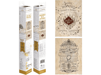 Póster - Pyramid InternationalHarry Potter. Mapa de merodeador y lista suministros escolares, 2 Pósters, 52 x 38 cm