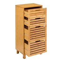 cajonera auxiliar 4 cajones sicela marron 40x98x30cm en bambu diseno moderno y funcional almacenamiento optimo para cualquier estancia