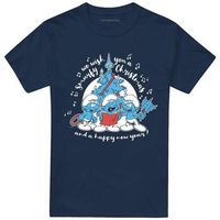 the smurfs camiseta smurfy christmas carols para mujer