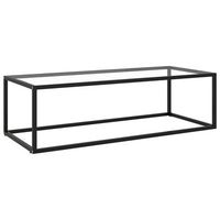 mesa de centro negra con vidrio templado 120x60x35 cm vidaxl
