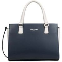 lancaster bolso de mano bolso de mano con cremallera m smooth azul oscuro - crudo para mujer