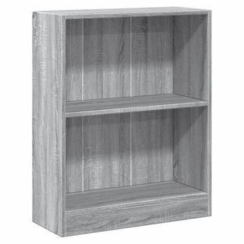 Estantería madera de ingeniería gris sonoma 60x24x76 cm