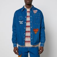 marni mohair patch denim jacket - it 46s