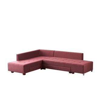 Sofá Cama Rinconera Manama Izquierdo Rojo Burdeos