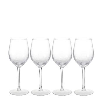Set de 4 copas de vino blanco de vidrio transparente h21