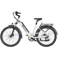bicicleta electrica para adultos evercross tech - 250 w 36 v 468 wh - autonomia de hasta 100 km - ek25 blanco