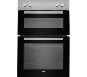 BEKO BXDF21000S Electric Double Oven - Silver, Silver