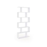 estanteria de diseno escalonado vertical 192 cm high blanco brillo