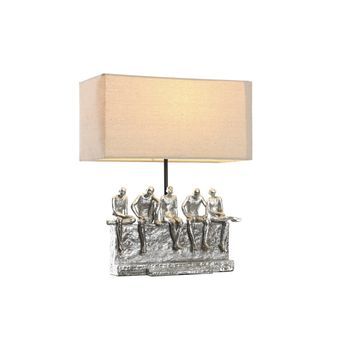 Lampara Sobremesa Resina Metal 36x21,5x43 Personas