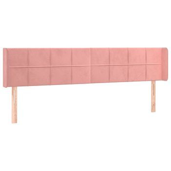 Cabecero，cabecero Cama，panel De Cabecera De Terciopelo Rosa 203x16x78/88 Cm