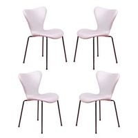 set de 4 sillas vintage tapizadas en polipiel 49x48x79cm - gris