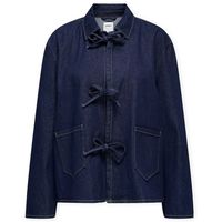 only camisa thille jacket - dark blue denim para mujer