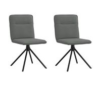 vidaxl sillas de comedor 2 unidades tela gris oscuro