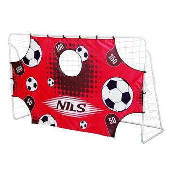Portería De Fútbol Con Red Y Panel De Puntería Nils Br240p (10-10-821) 240x150cm