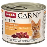 animonda carny kitten 6 x 200g - beef  poultry