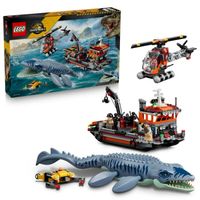lego jurassic world ataque del dinosaurio marino mosasaurus juguete de construccion 7 anos - 77983