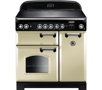 Rangemaster Classic 90 Electric Ceramic Range Cooker - Cream, Cream
