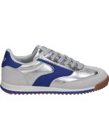 zapatillas mustang olympic plateadas y azules 38