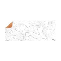 alfombrilla gaming blanco cuero pu base corcho resistente agua 90x40x03 cm