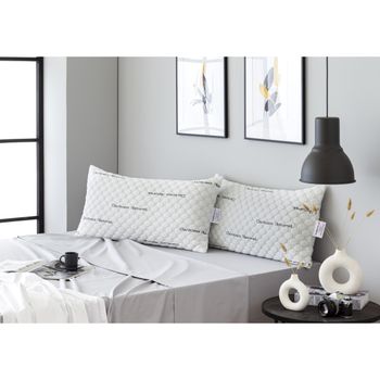 Todocama - Almohada Viscoelástica Copos Carbono Firmeza Media-Alta.